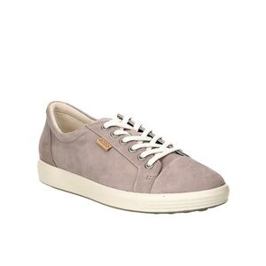 ECCO Women's Soft VII Leather Lace Up Comfort Sneakers Gray Size 9